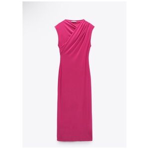 Zara Fuchsia Midi Dress